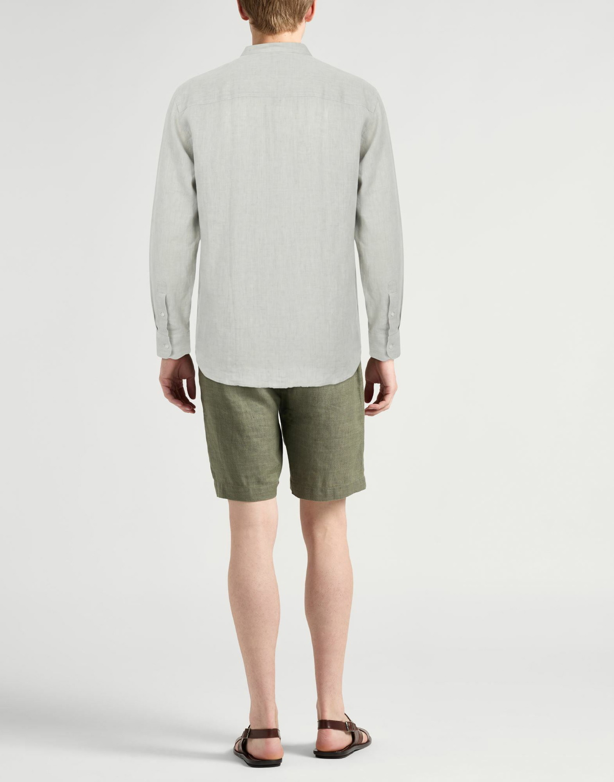 Brioni Mens Shirt Light in Grey