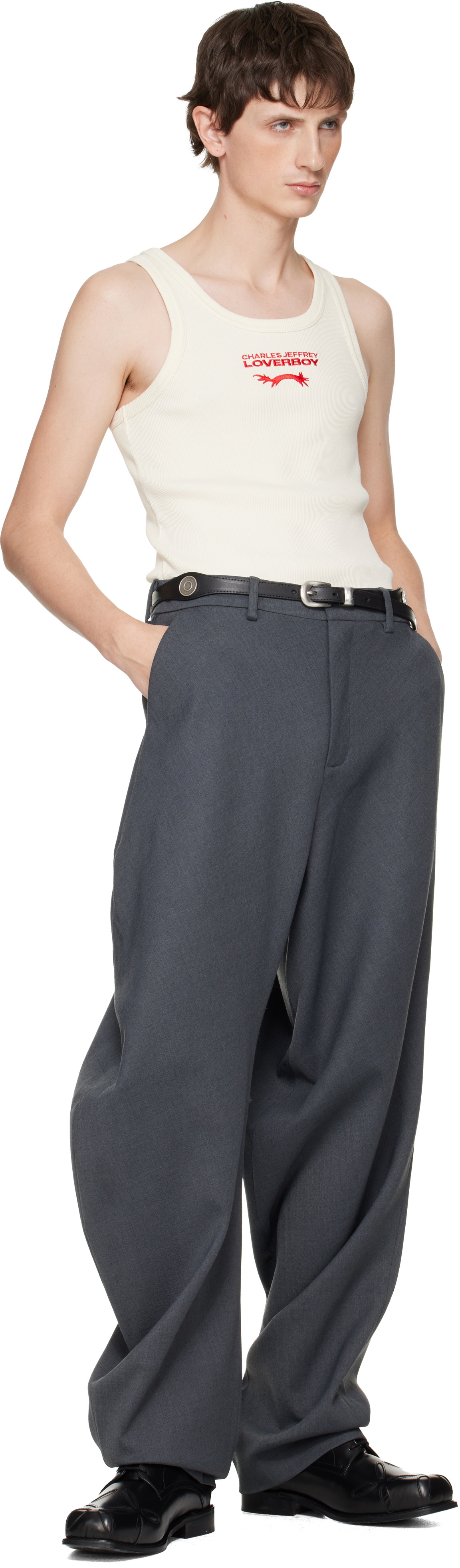 Charles Jeffrey LOVERBOY Gray Topsy Turvy Trousers