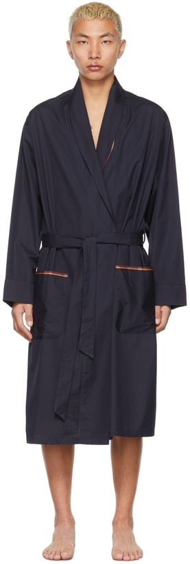 Photo: Paul Smith Navy Cotton Artist Stripe Robe