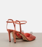 Jimmy Choo Sacora embellished satin sandals