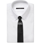 Alexander McQueen - 8.5cm Logo-Embroidered Silk-Twill Tie - Black