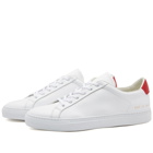 Common Projects Men's Retro Low Sneakers in White/Red