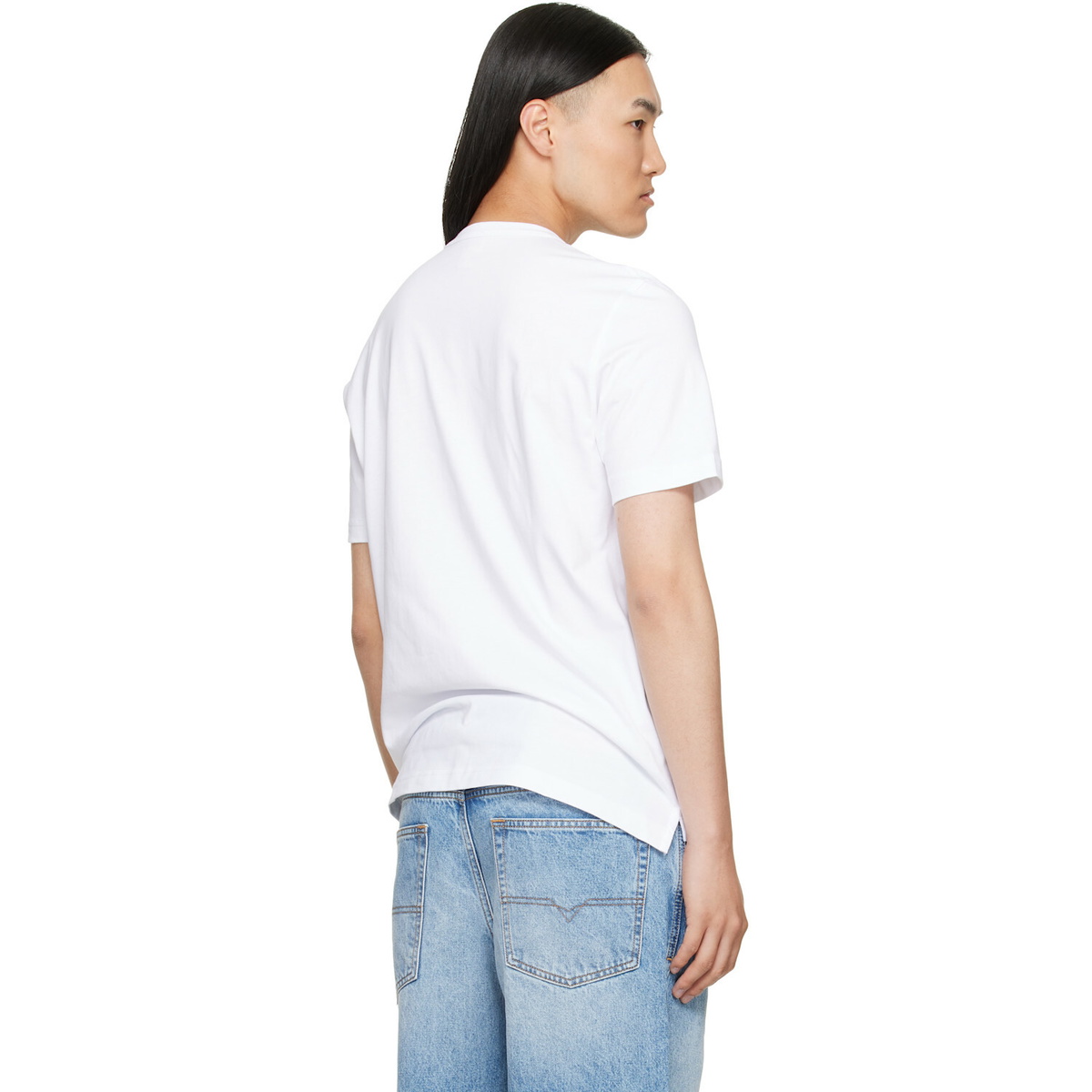 Diesel White Metallic Oval D T-shirt