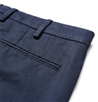 SALLE PRIVÉE - Navy Gehry Slim-Fit Cotton and Linen-Blend Suit Trousers - Blue