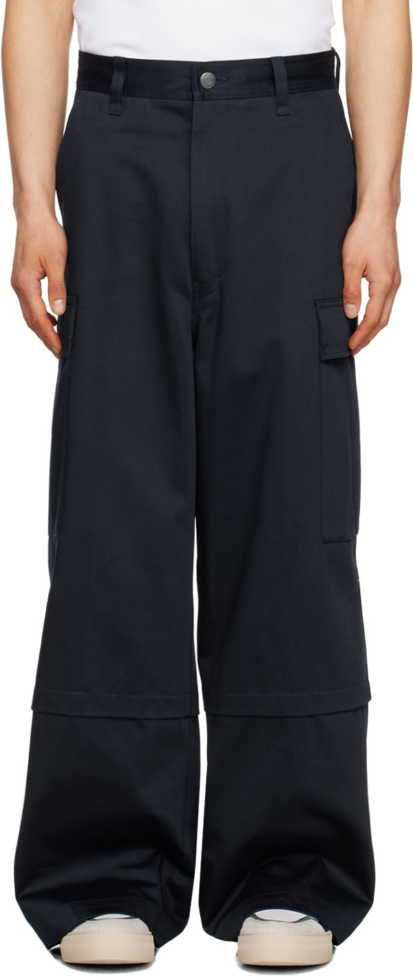 AMI Alexandre Mattiussi Navy Pocket Cargo Pants AMI Alexandre Mattiussi