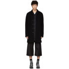 Schnaydermans Black Wool Crepe Coatshirt