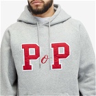 POP Trading Company Men's College P Hooded Sweat in Grey Heather