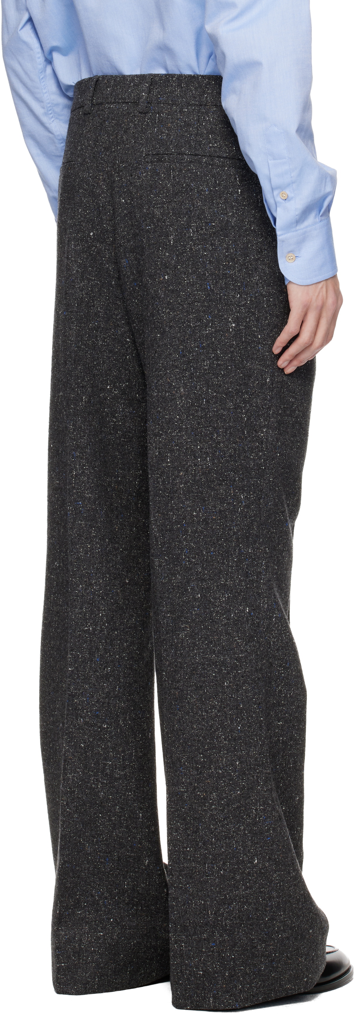 Valentino Gray Wool Trousers
