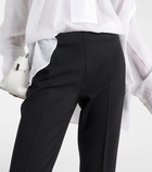 Ferragamo Mid-rise wool-blend cropped slim pants