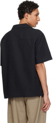 Hugo Black Oversized-Fit Structured Cotton Shirt