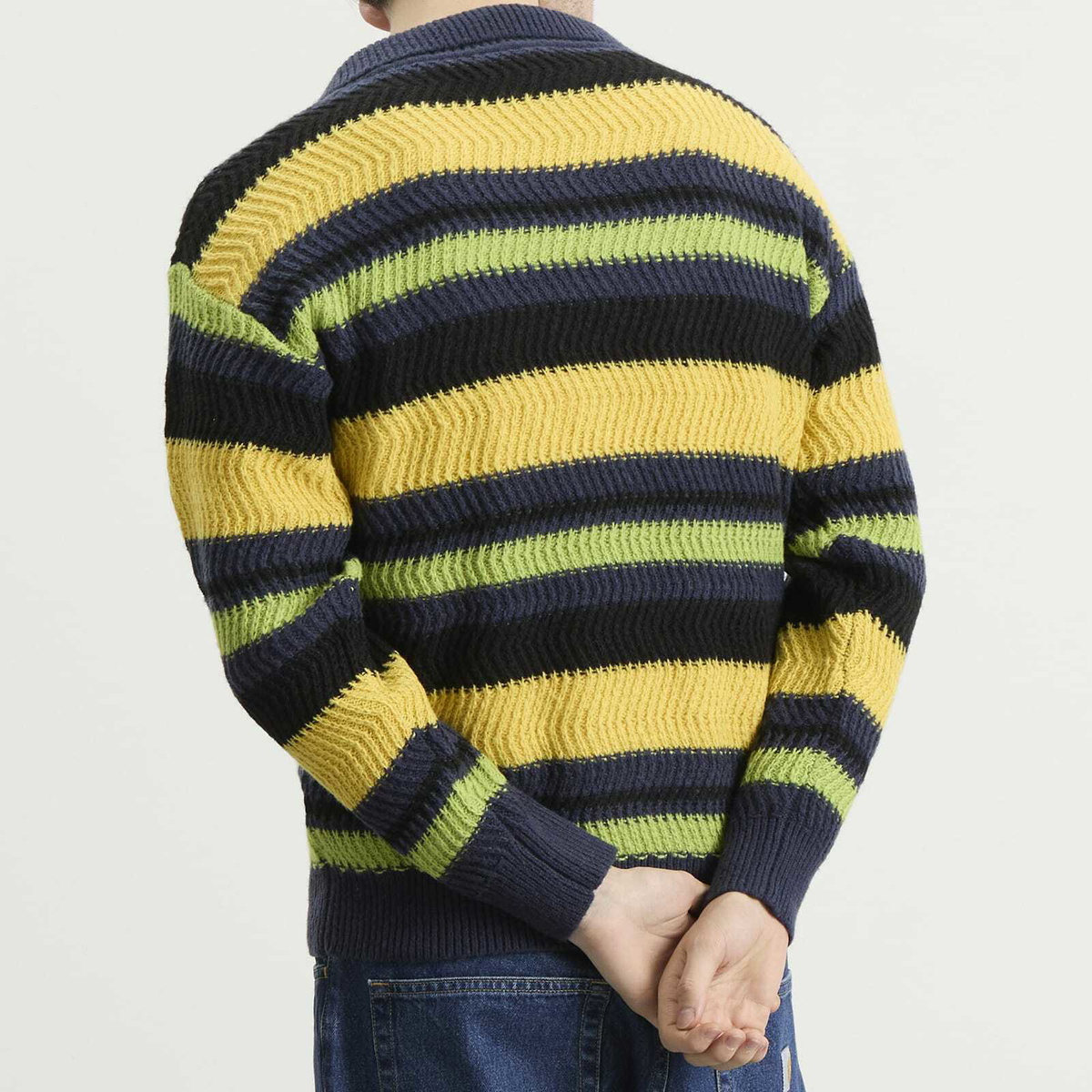 Pleasures Men's Cooper Polo Sweater in Yellow