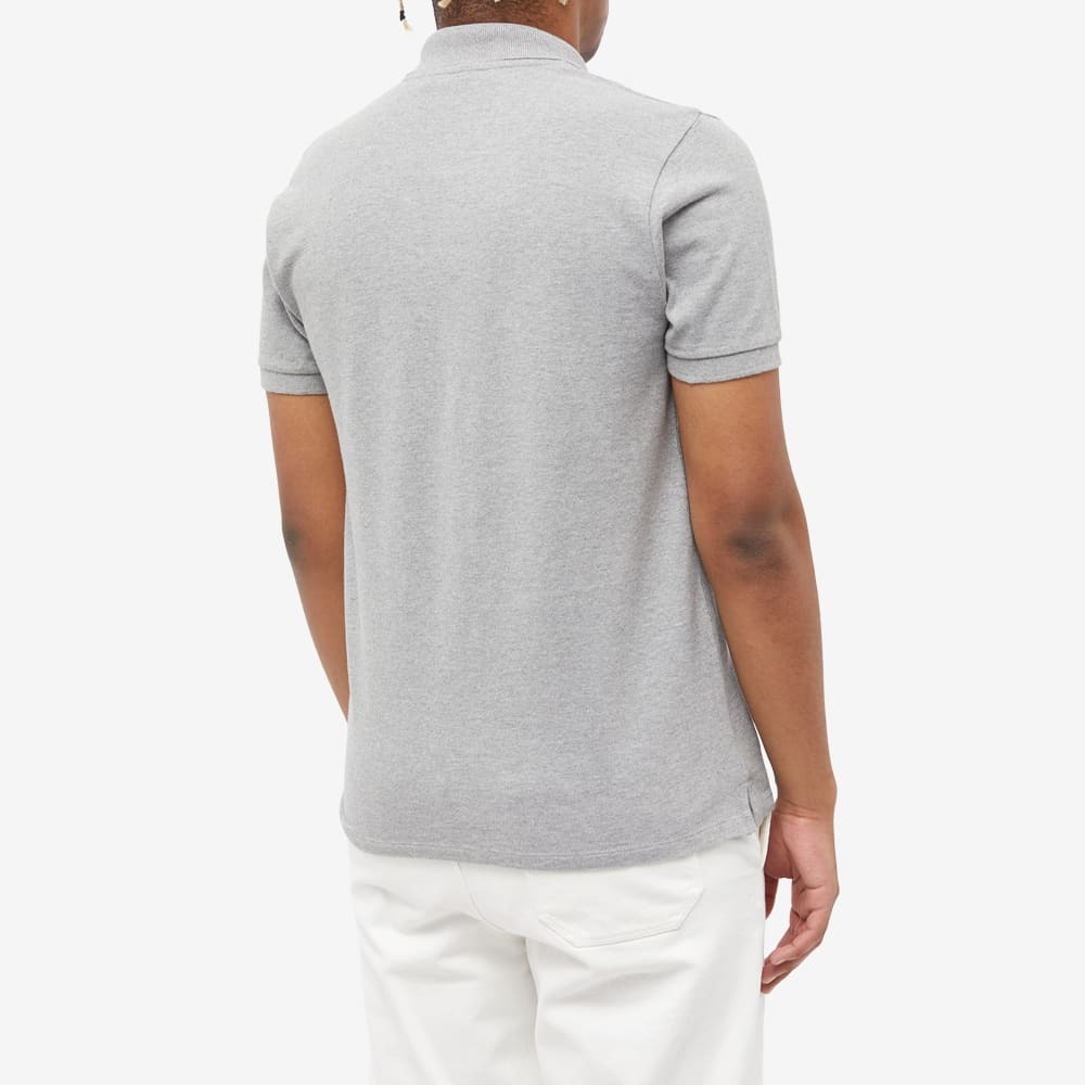 Maison Kitsuné Men's Navy Fox Patch Classic Polo Shirt in Grey