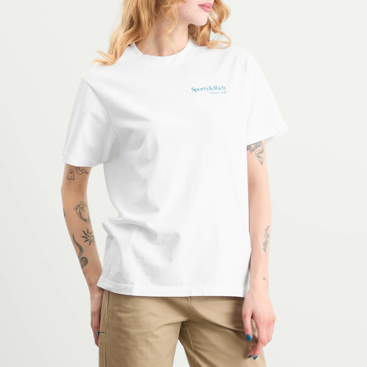 Sporty & Rich Women's Play Tennis T-Shirt in White