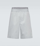 Bottega Veneta Layered cotton twill Bermuda shorts