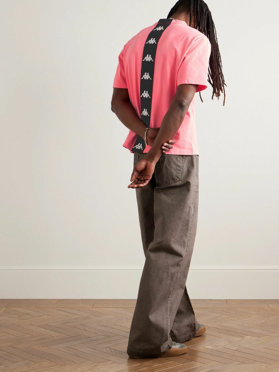 Acne Studios - Kappa Webbing-Trimmed Logo-Embroidered Cotton