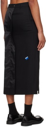ADER error Black Rogat Midi Skirt