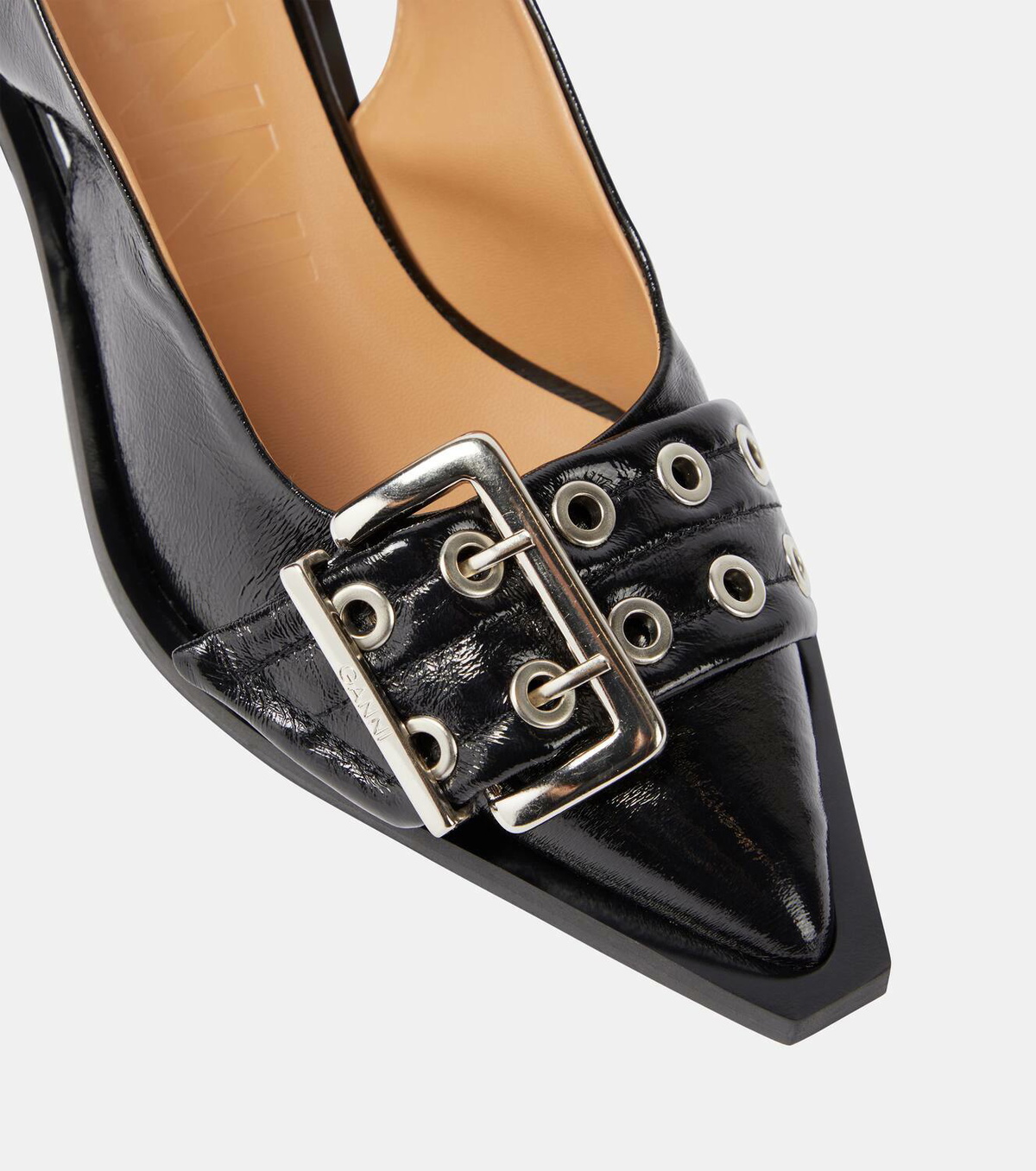 Ganni Faux leather slingback pumps GANNI