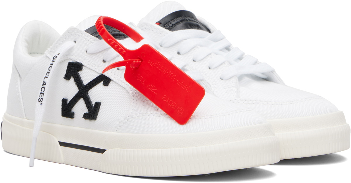 Off-White White & Black Vulcanized Low Sneakers