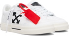 Off-White White & Black Vulcanized Low Sneakers