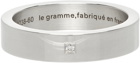 Le Gramme Silver Polished 'Le 7 Grammes' Diamond Ring