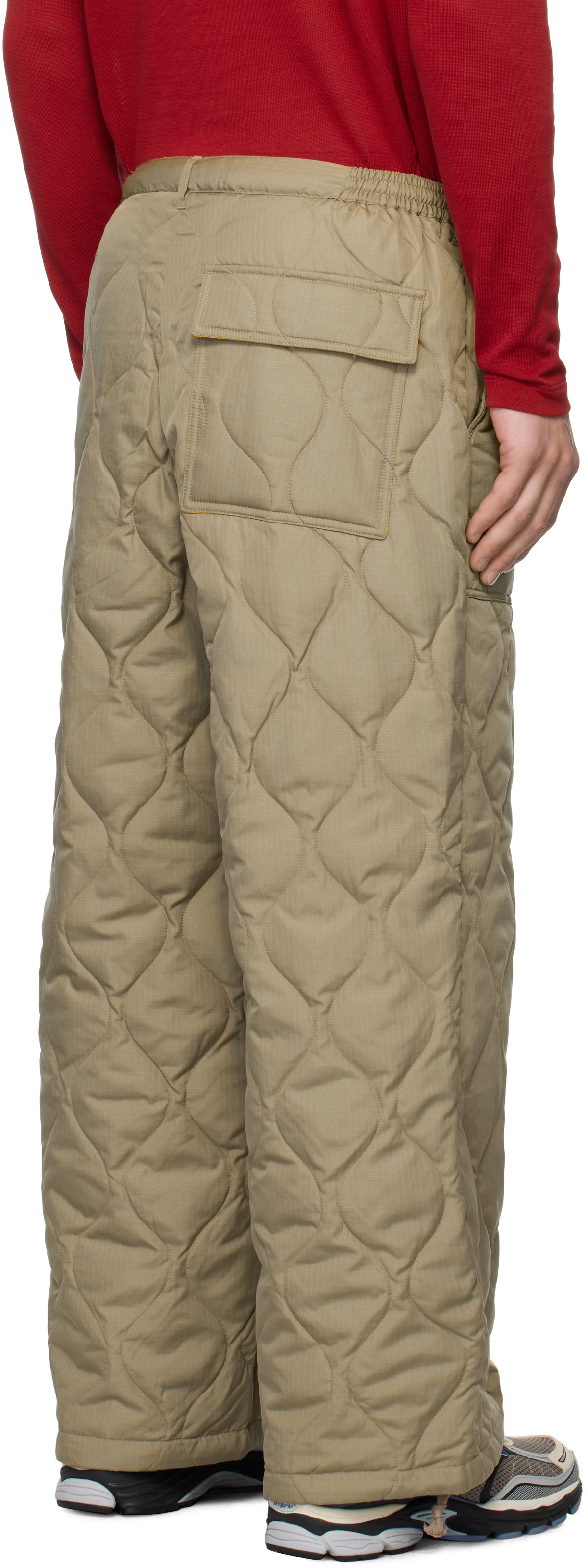 TAION Beige Military Down Trousers