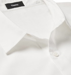 Theory - Cotton-Poplin and Piqué Shirt - White