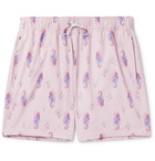 AMIRI - Mid-Length Printed Swim Shorts - Pink