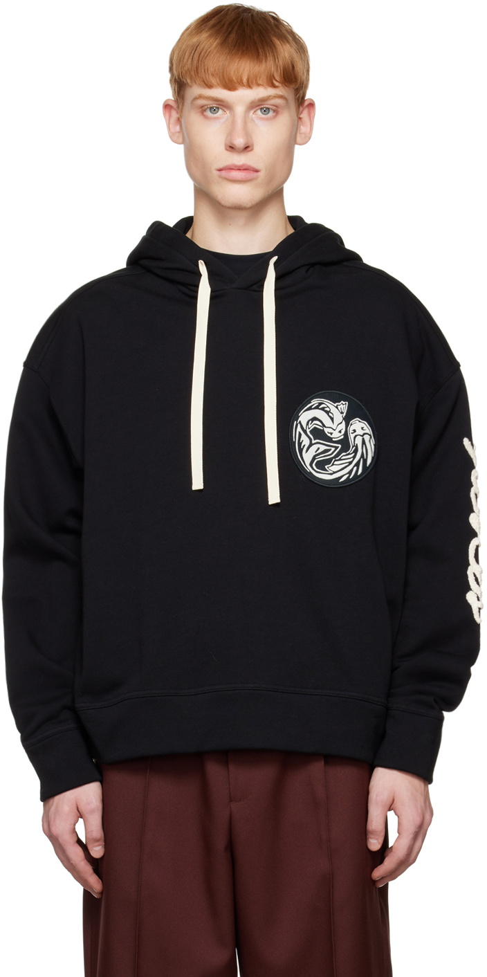 Jil Sander Black Patch Hoodie Jil Sander