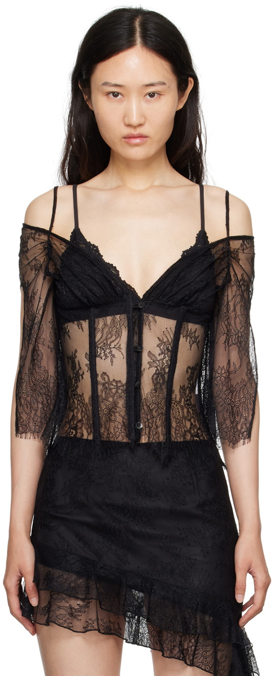 KIM SHUI SSENSE Exclusive Black Blouse