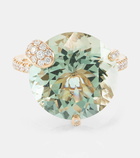 Bucherer Fine Jewellery Peekaboo 18kt rose gold ring with prasiolite and diamonds