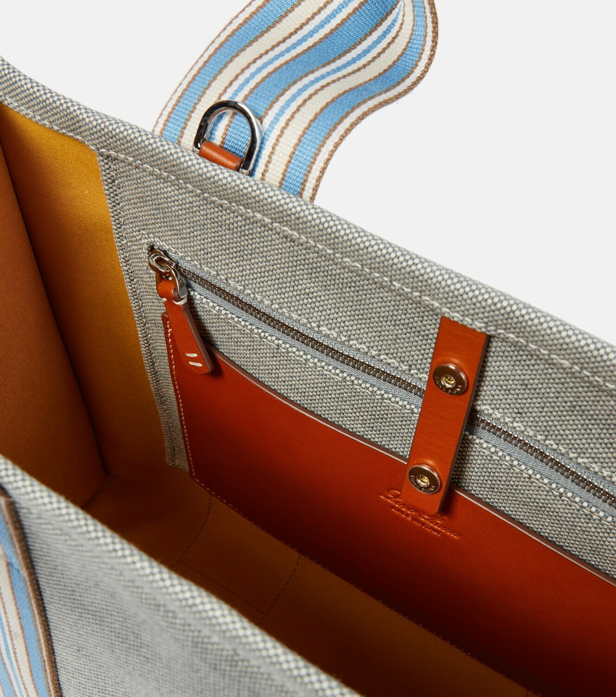 Loro Piana The Suitcase Stripe Small tote bag Loro Piana