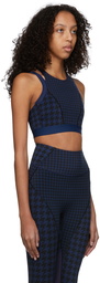 adidas x IVY PARK Blue Monogram Halter Sport Bra