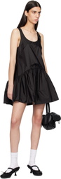 Simone Rocha Black Tapered Back Peplum Minidress