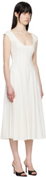 GUIZIO White Leila Midi Dress
