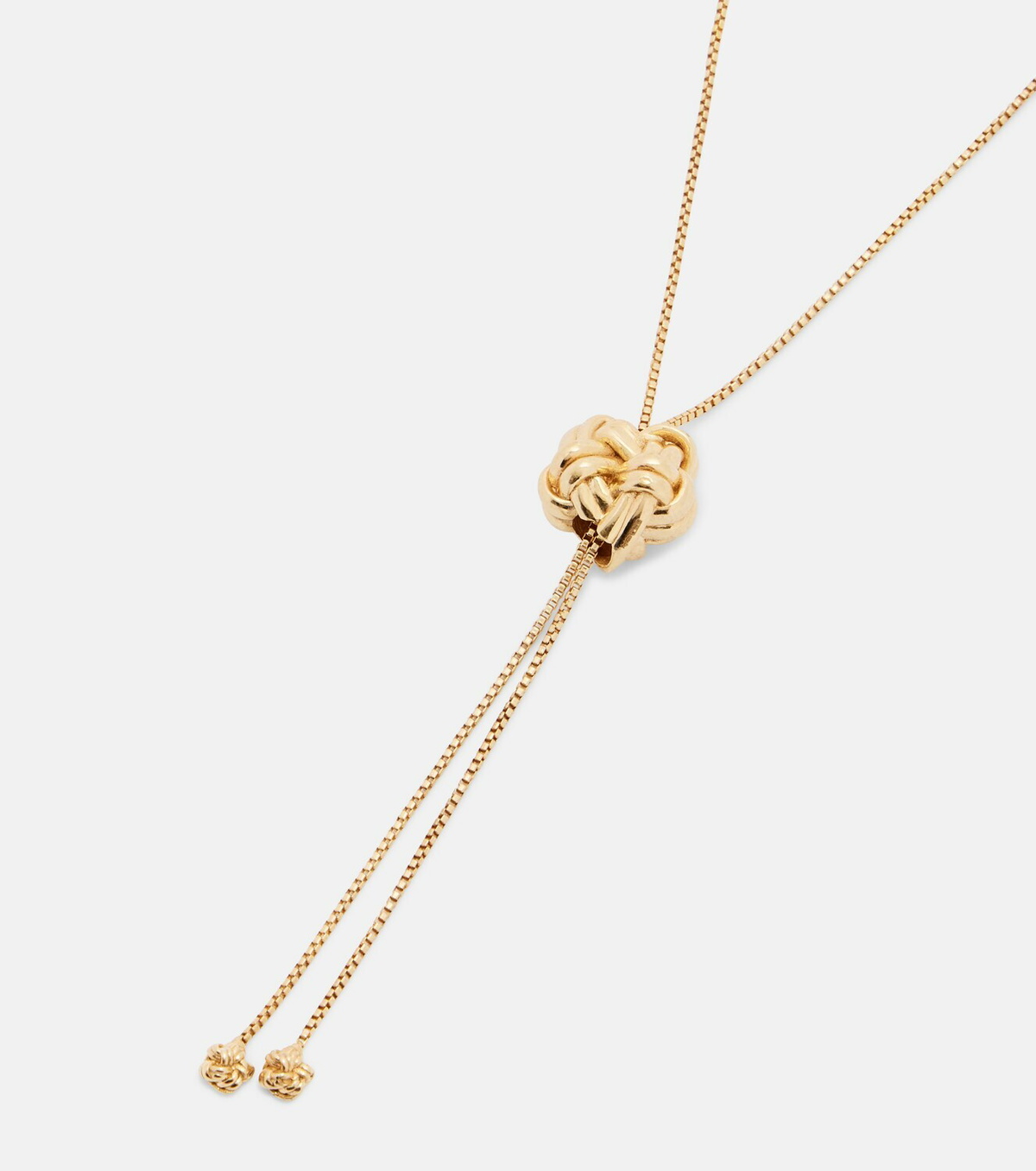Bottega Veneta Knot gold-plated silver necklace