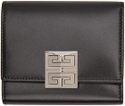 Givenchy Black Leather 4G Trifold Wallet