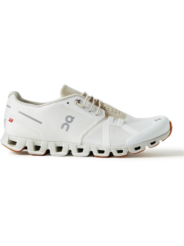 Photo: ON - Cloud Mesh Slip-On Running Sneakers - White