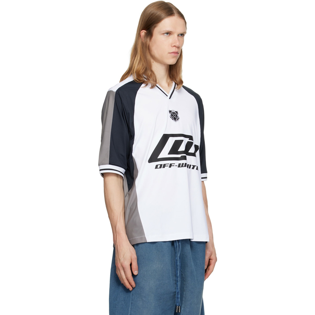 Off-White White & Black Team Soccer S/S T-shirt