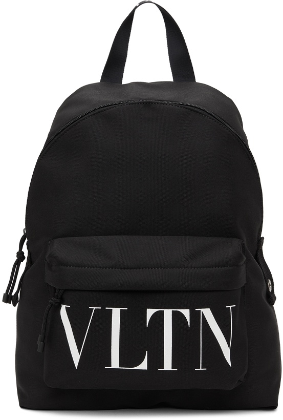 Photo: Valentino Garavani Black Nylon 'VLTN' Backpack
