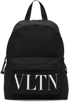 Valentino Garavani Black Nylon 'VLTN' Backpack