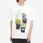 JW Anderson Men's Flower Pot Print Oversized T-Shirt in White