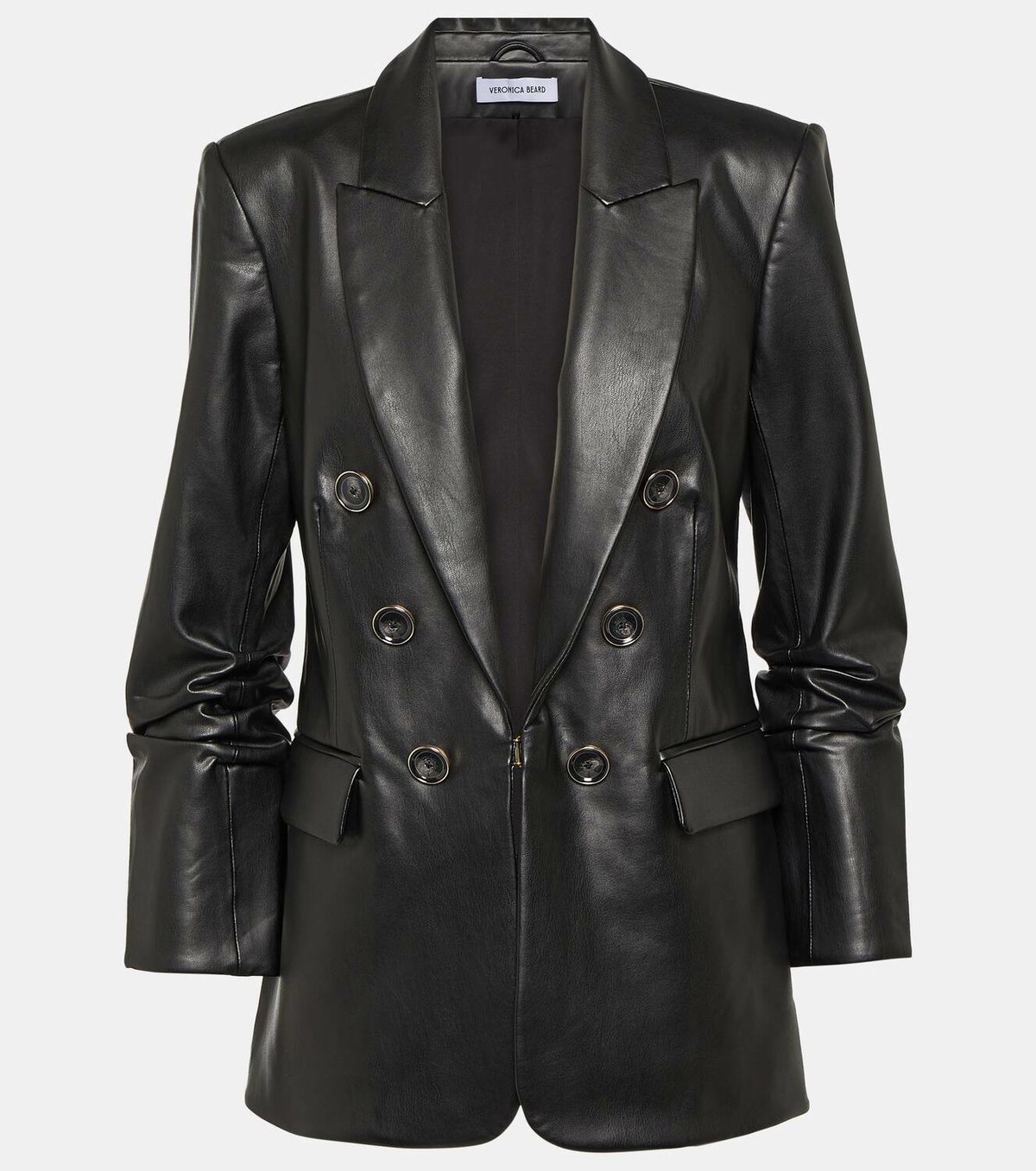 Veronica Beard Beacon faux leather blazer