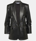 Veronica Beard Beacon faux leather blazer