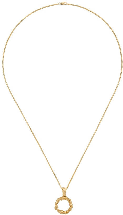 Photo: Faris SSENSE Exclusive Gold Loop Earcuff Necklace