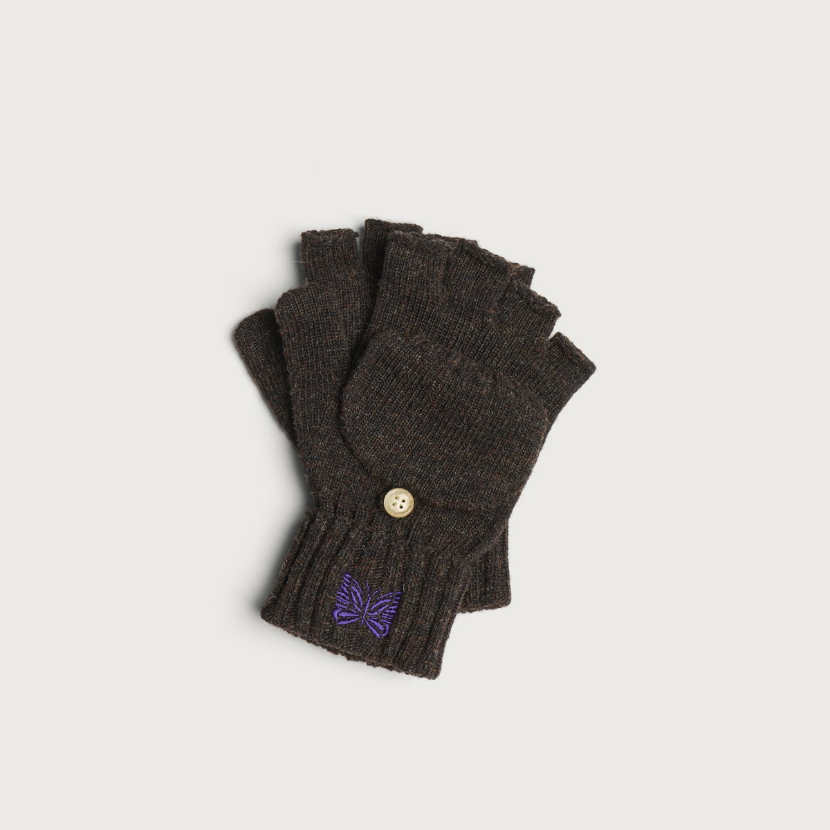 Needles Women's Wool Gloves in Umber