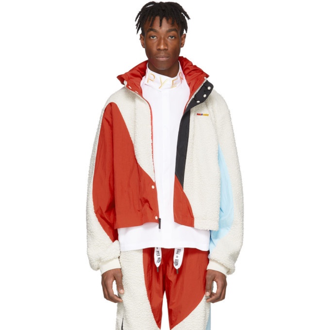 Reebok by Pyer Moss White and Red Collection 3 Nylon Windbreaker ...