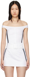 Maisie Wilen White Magnet Bodysuit