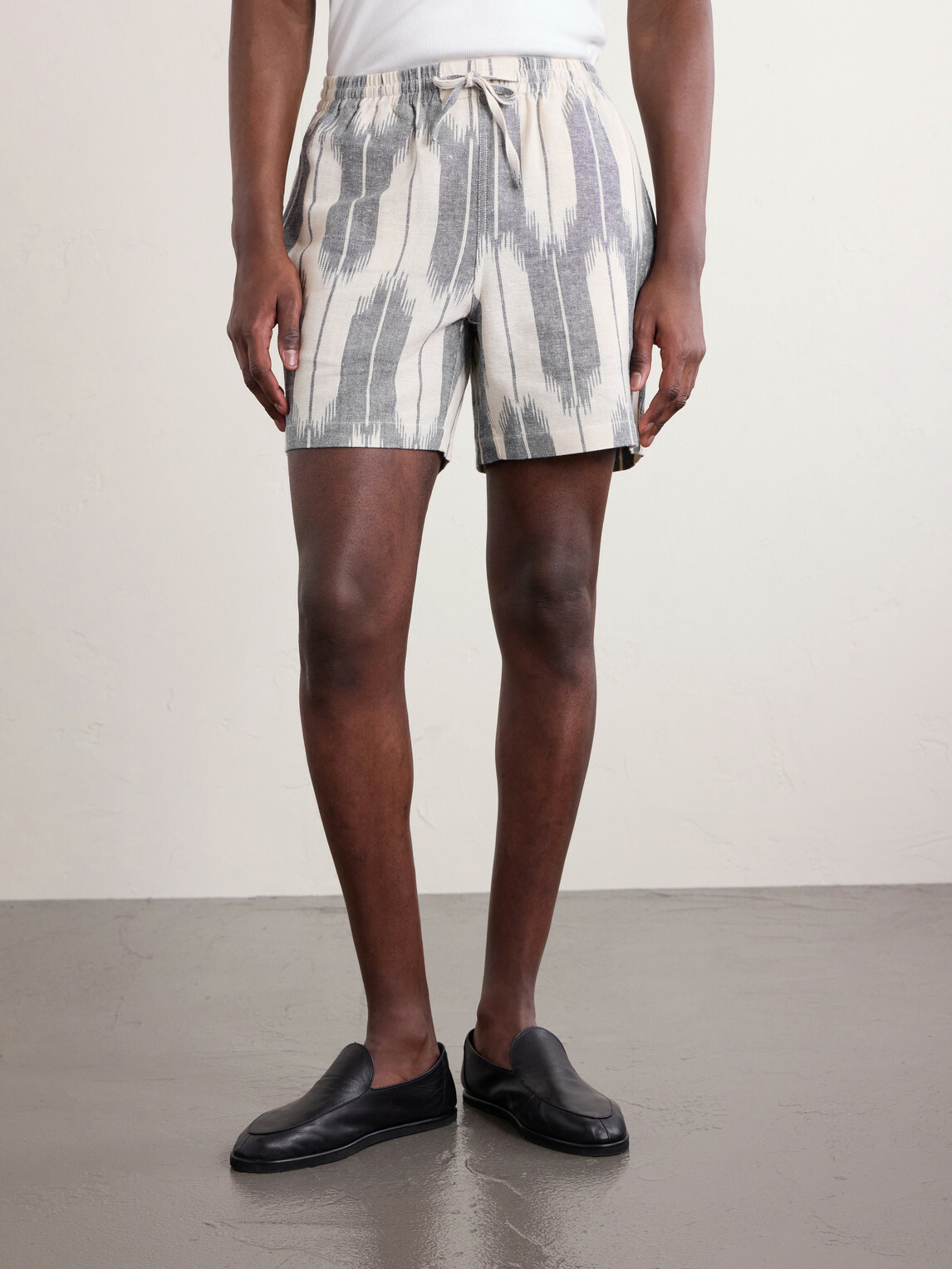 Kardo - Olbia Straight-Leg Cotton Drawstring Shorts - Gray
