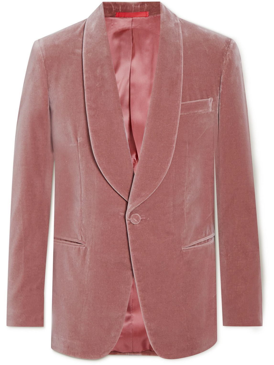 Tuxedo Jacket Mens Slim Fit Pink Pastel Velvet Dinner Blazer Shawl