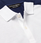 Alexander McQueen - Slim-Fit Colour-Block Cotton-Piqué and Jersey Polo Shirt - Men - White